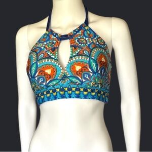 Gibson Latimer Colorful Patterned Bikini Top Size XL.